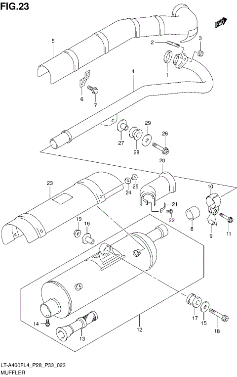 MUFFLER (LT-A400FZL4 P28)