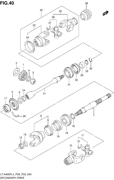 SECONDARY DRIVE (LT-A400FL4 P33)