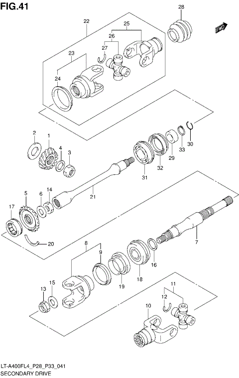 SECONDARY DRIVE (LT-A400FZL4 P28)