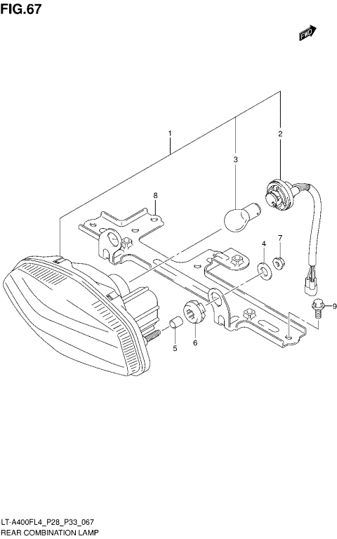 REAR COMBINATION LAMP (LT-A400FZL4 P33)