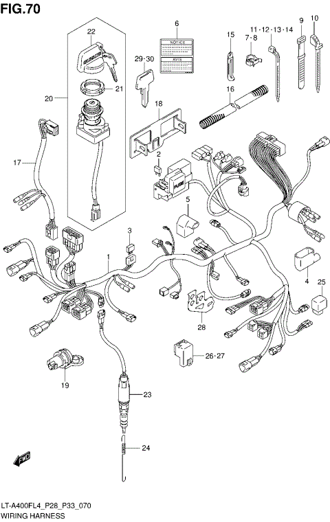 WIRING HARNESS (LT-A400FZL4 P28)