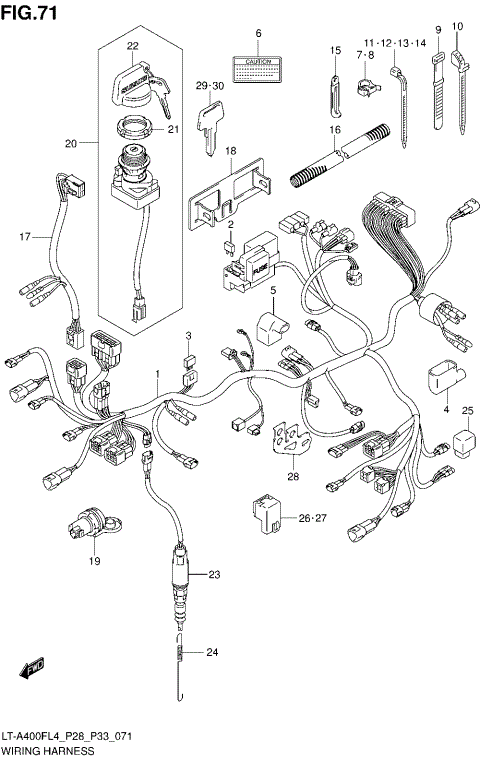 WIRING HARNESS (LT-A400FZL4 P33)