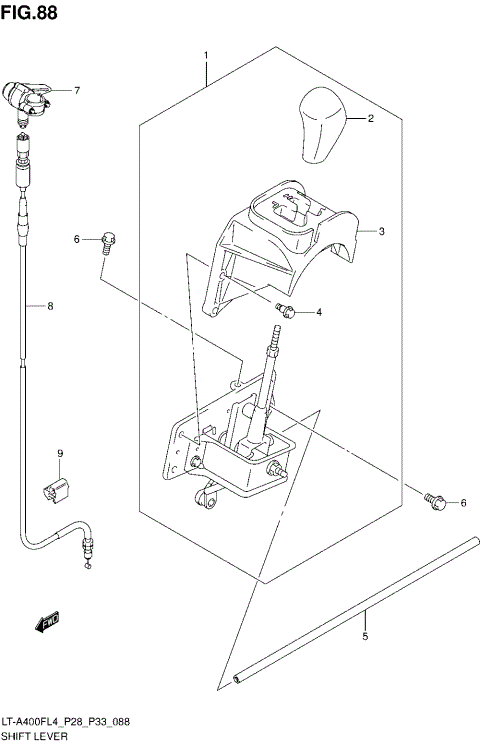SHIFT LEVER (LT-A400FL4 P33)