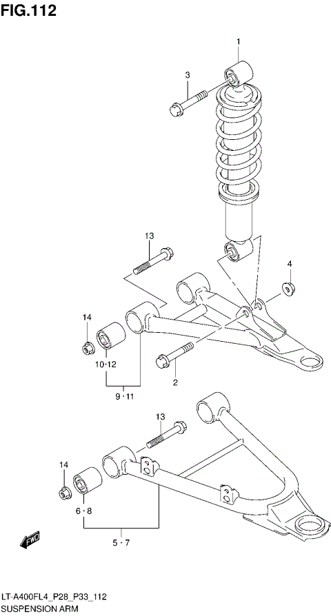 SUSPENSION ARM (LT-A400FL4 P28)