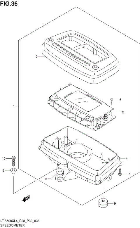 SPEEDOMETER (LT-A500XZL4 P28)