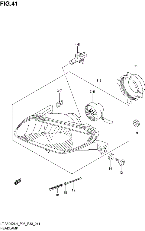 HEADLAMP (LT-A500XZL4 P33)
