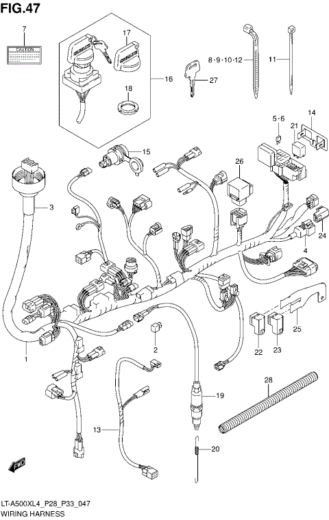WIRING HARNESS (LT-A500XL4 P33)