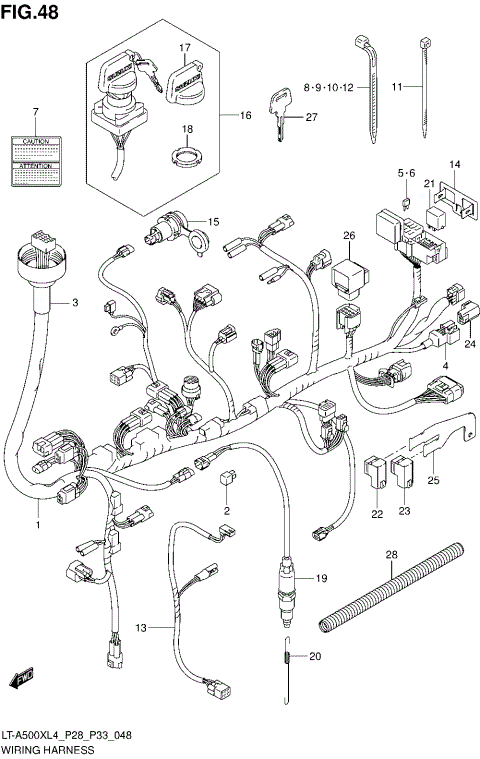 WIRING HARNESS (LT-A500XZL4 P28)