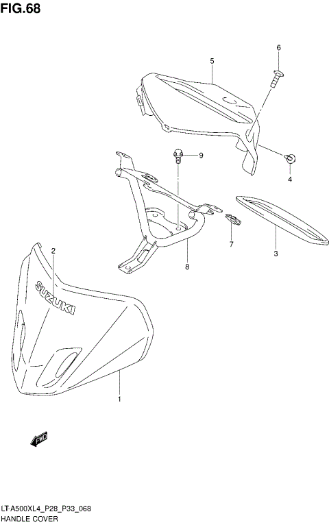 HANDLE COVER (LT-A500XL4 P33)