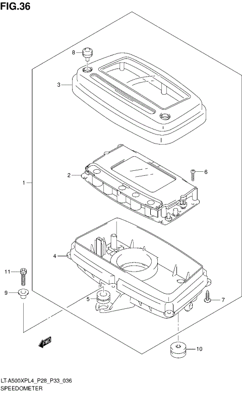 SPEEDOMETER (LT-A500XPZL4 P28)