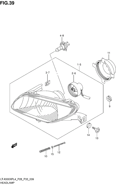 HEADLAMP (LT-A500XPL4 P33)