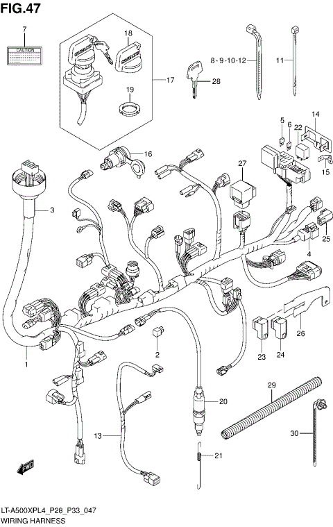 WIRING HARNESS (LT-A500XPL4 P33)