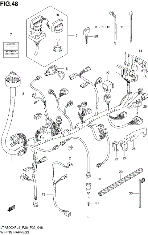 WIRING HARNESS (LT-A500XPZL4 P28)