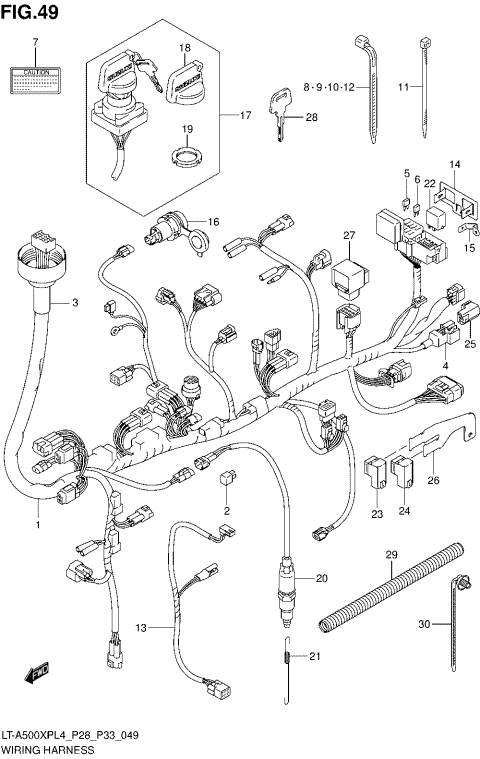 WIRING HARNESS (LT-A500XPZL4 P33)