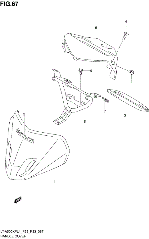 HANDLE COVER (LT-A500XPL4 P28)