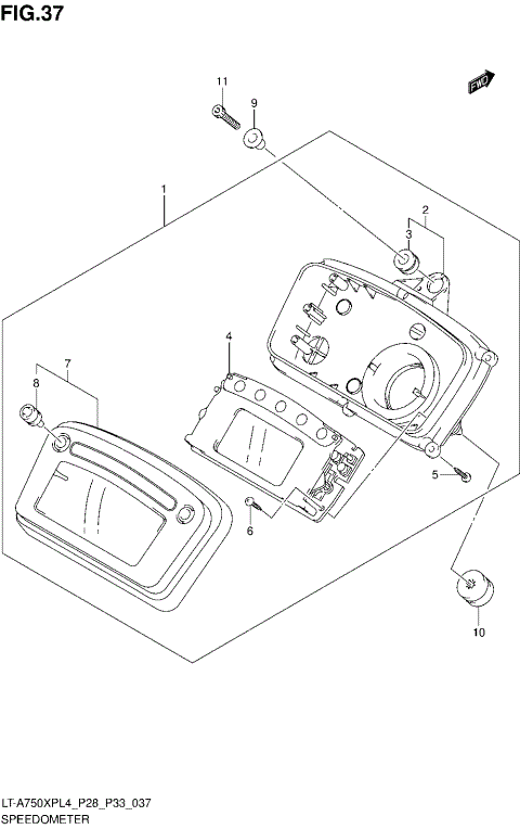 SPEEDOMETER (LT-A750XPL4 P33)