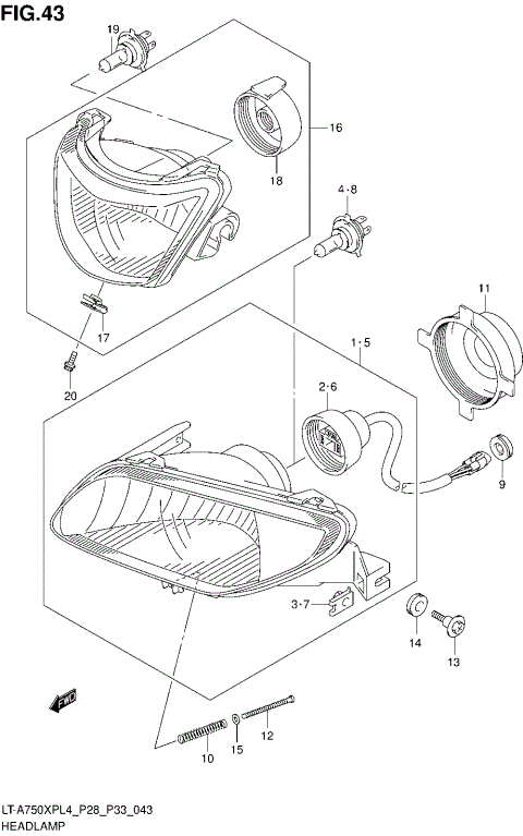 HEADLAMP (LT-A750XPZL4 P33)