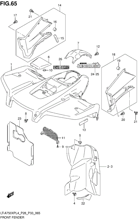 FRONT FENDER (LT-A750XPL4 P33)