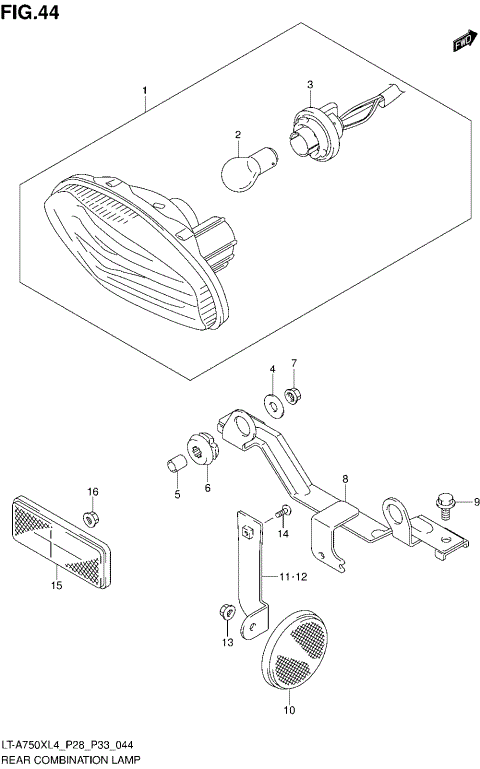 REAR COMBINATION LAMP (LT-A750XL4 P28)