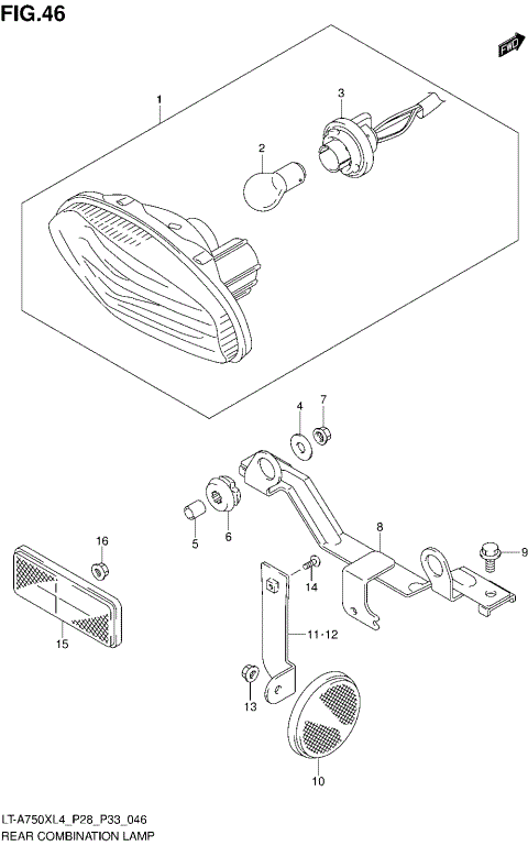 REAR COMBINATION LAMP (LT-A750XZL4 P28)