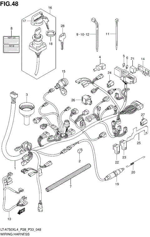 WIRING HARNESS (LT-A750XL4 P28)