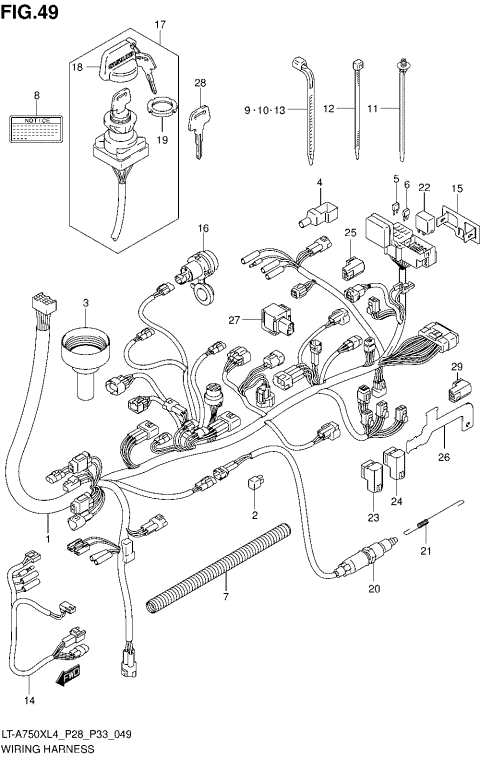 WIRING HARNESS (LT-A750XL4 P33)