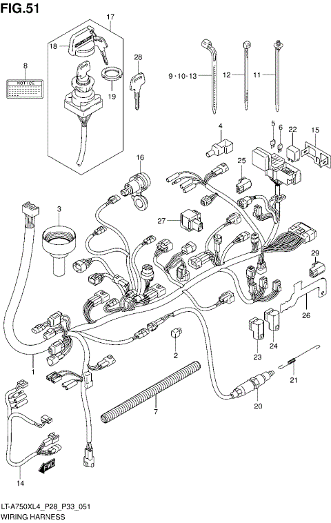 WIRING HARNESS (LT-A750XZL4 P33)