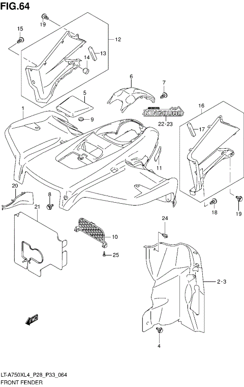 FRONT FENDER (LT-A750XL4 P28)