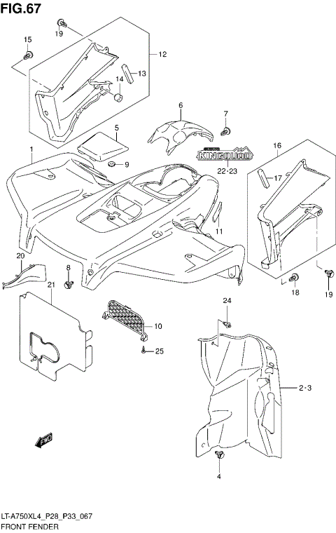 FRONT FENDER (LT-A750XZL4 P33)