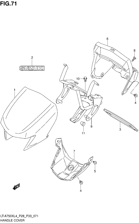 HANDLE COVER (LT-A750XZL4 P28)
