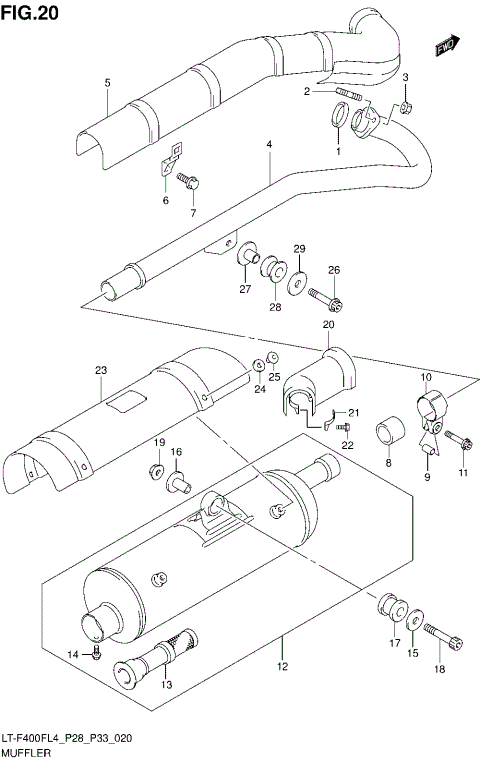MUFFLER (LT-F400FL4 P28)