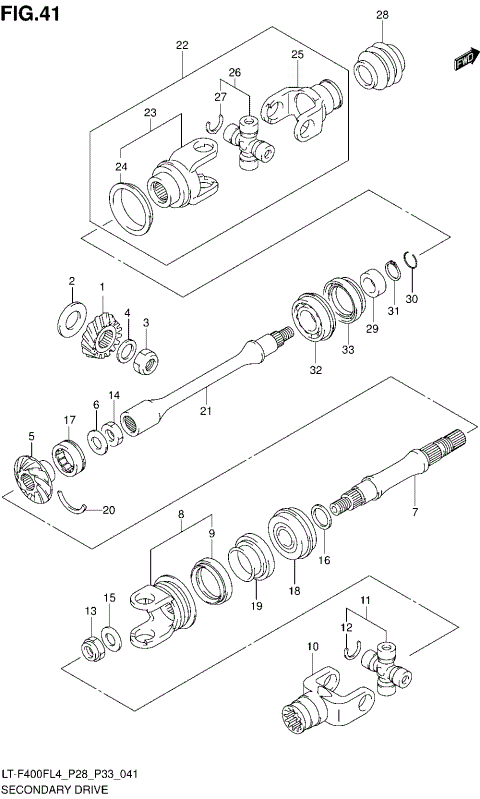 SECONDARY DRIVE (LT-F400FZL4 P28)