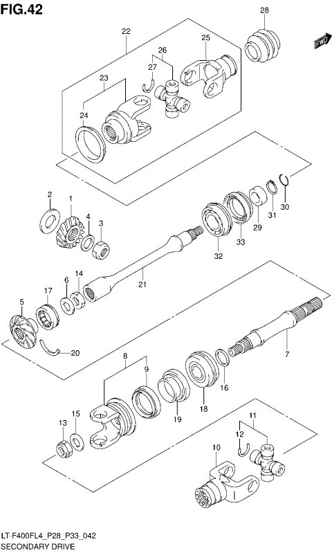 SECONDARY DRIVE (LT-F400FZL4 P33)
