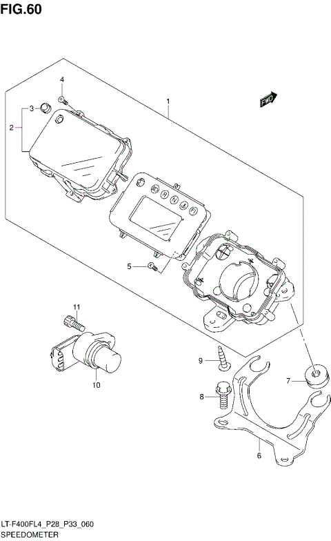 SPEEDOMETER (LT-F400FL4 P28)