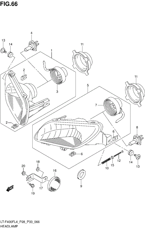 HEADLAMP (LT-F400FZL4 P28)