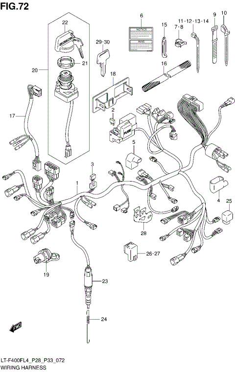 WIRING HARNESS (LT-F400FL4 P28)