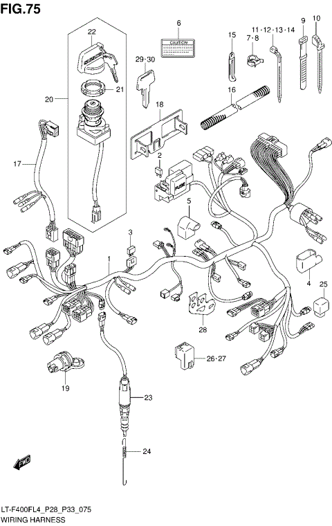 WIRING HARNESS (LT-F400FZL4 P33)