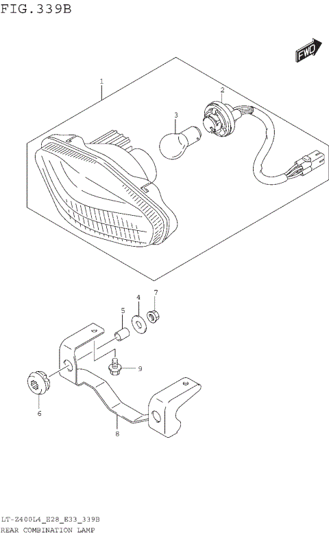 REAR COMBINATION LAMP (LT-Z400L4 E33)
