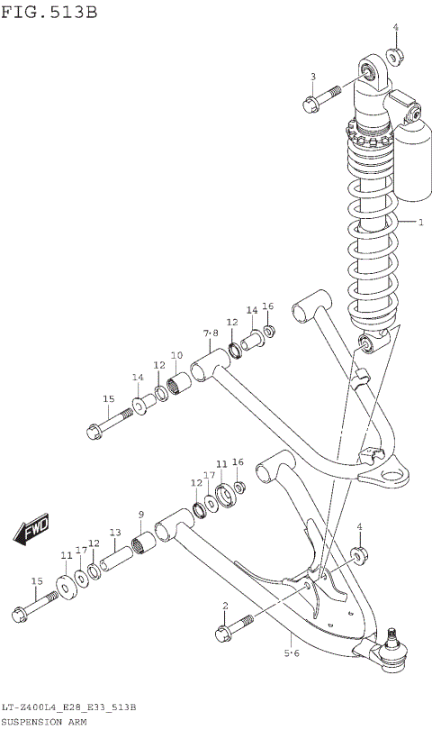 SUSPENSION ARM (LT-Z400L4 E33)