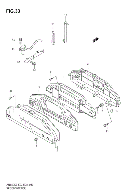 SPEEDOMETER (AN650K3/K4)