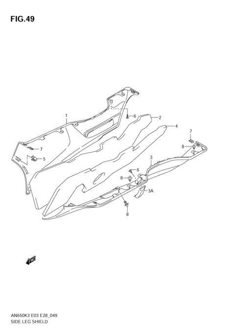 SIDE LEG SHIELD (MODEL K3/K4)