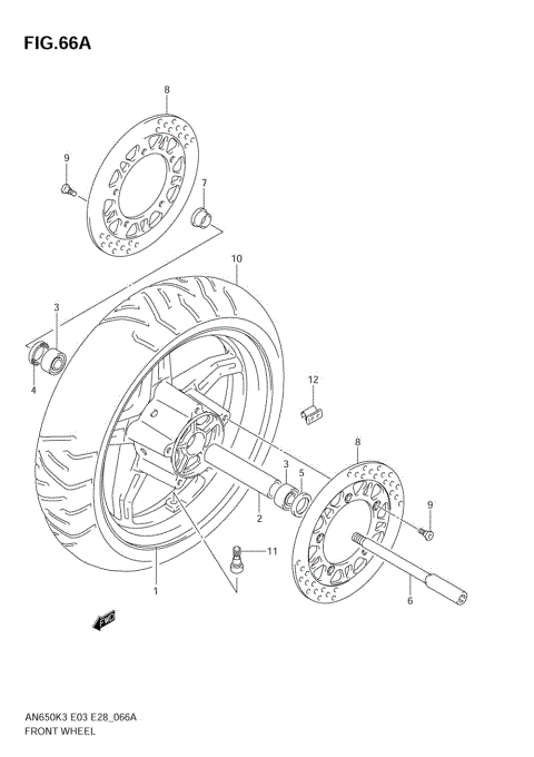 FRONT WHEEL (AN650K4/K5)
