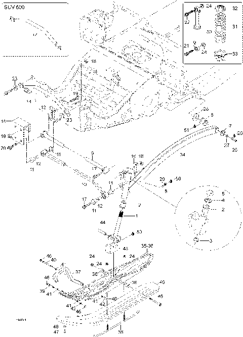 07- Front Suspension And Ski 600 SUV