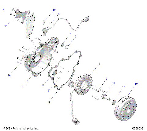 ENGINE, STATOR AND FLYWHEEL - R25RSF99AY/AL (C750038)