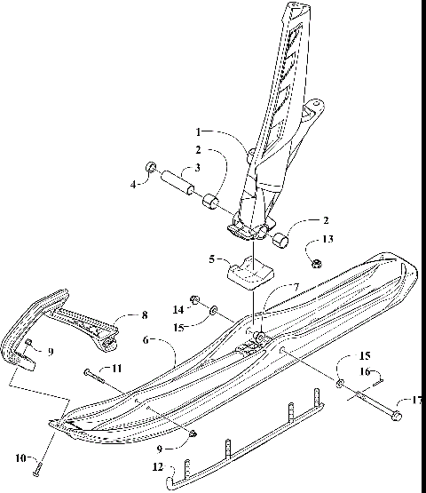 SKI AND SPINDLE ASSEMBLY [107763]