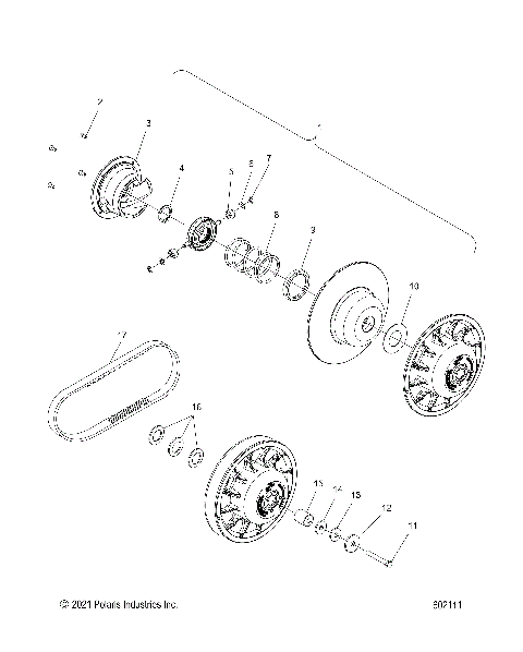 DRIVE TRAIN, CLUTCH, SECONDARY - S24TLC8MS/8ME (602111)