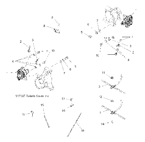 BRAKES, REAR BRAKE LINES - A08DN50EA (49ATVBRAKELINERR08SPTRG500QD)
