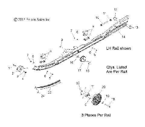 SUSPENSION, RAIL MOUNTING - S15CS6GSL/GEL (49SNOWSUSPRAIL12600RMK144)