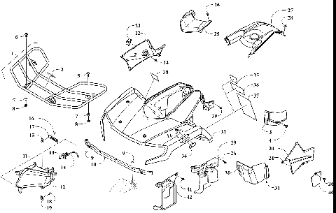 FRONT BODY, RACK, AND HEADLIGHT ASSEMBLY [304281]