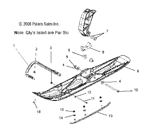 SKI ASSEMBLY - S07PK6FS/FE/PM6FS/PM6FSA (49SNOWSKIASM600RMK)